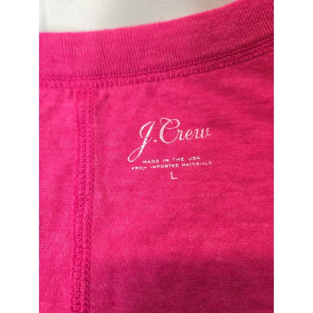 J.Crew Hot Pink Tank Top for Women L Y2K Barbiecore Tunic Summer Workout Beach
